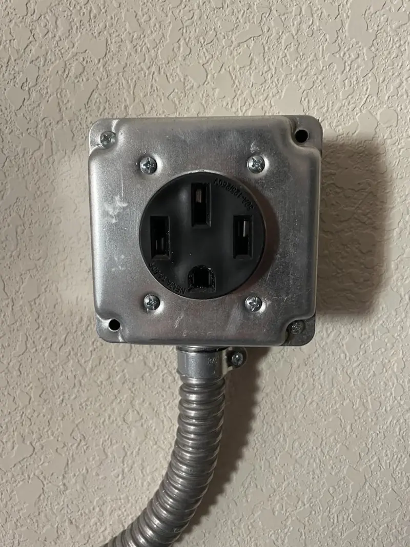 NEMA 14-50 outlet installed for Smart Home Electrical in Enoch